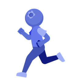 blueberries and running shoe