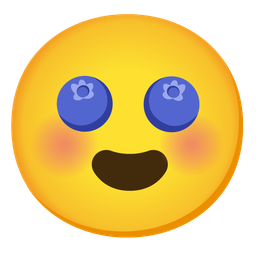 Blueberries and Smiling face with heart-eyes