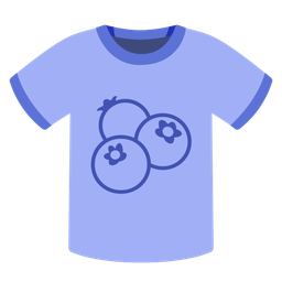 blueberries and t-shirt