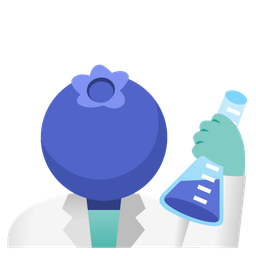 blueberries and test tube