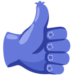 blueberries and thumbs up