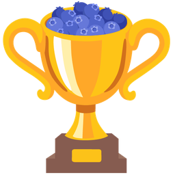 blueberries and trophy