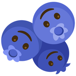 Blueberries and Upside-down face