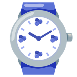 blueberries and watch