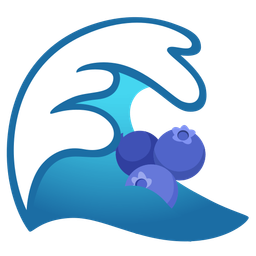 blueberries and water wave