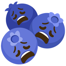 blueberries and weary face