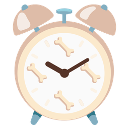 bone and alarm clock