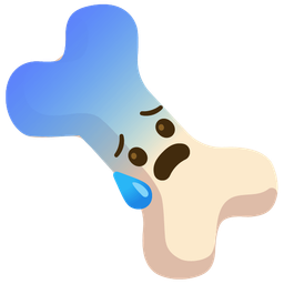 bone and anxious face with sweat