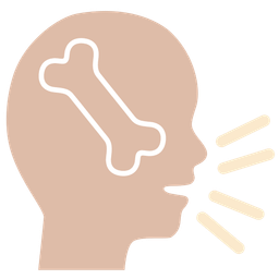 bone and bust in silhouette