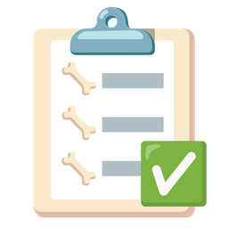 bone and check mark button