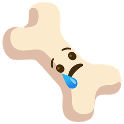 bone and crying face