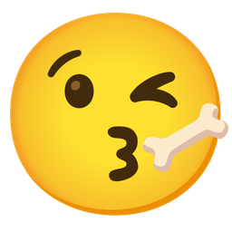 Bone and Face blowing a kiss