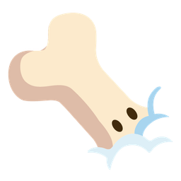 bone and face in clouds