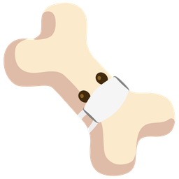 bone and face with medical mask