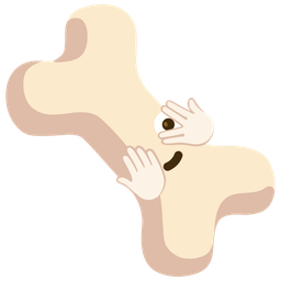 bone and face with peeking eye