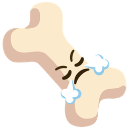 bone and face with steam from nose