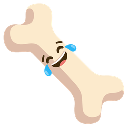 Bone and Face with tears of joy