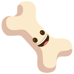 Bone and Grinning face