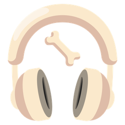 bone and headphone