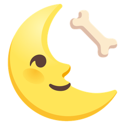 bone and last quarter moon face