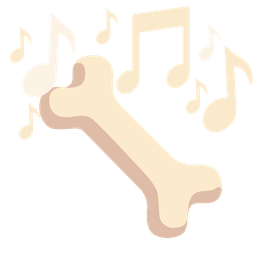 bone and musical notes