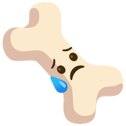 bone and sad but relieved face