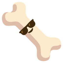 bone and smiling face with sunglasses