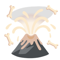 bone and volcano