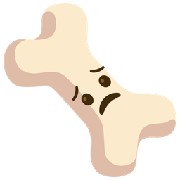 bone and worried face