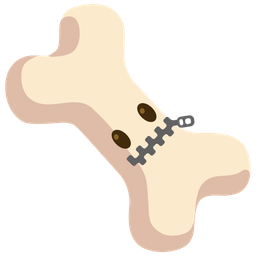 bone and zipper-mouth face