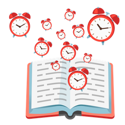 books and alarm clock