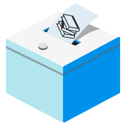 books and ballot box with ballot