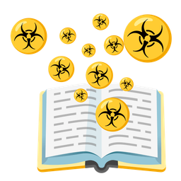 books and biohazard