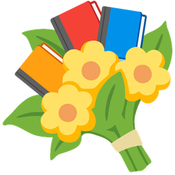 books and bouquet