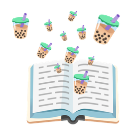 books and bubble tea