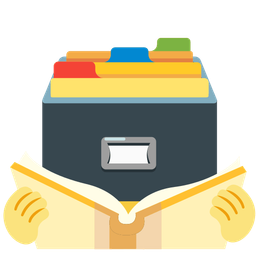 books and card file box