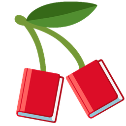 books and cherries