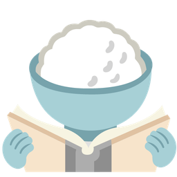 books and cooked rice