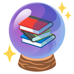 books and crystal ball
