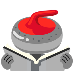 books and curling stone