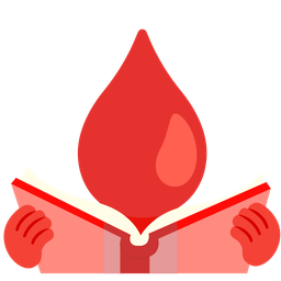 books and drop of blood