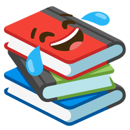 Books and Face with tears of joy