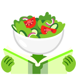 books and green salad