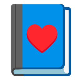 books and heart suit