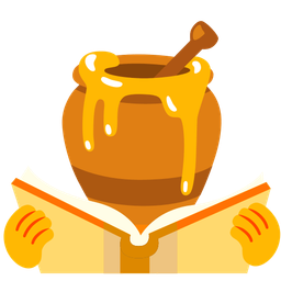 books and honey pot