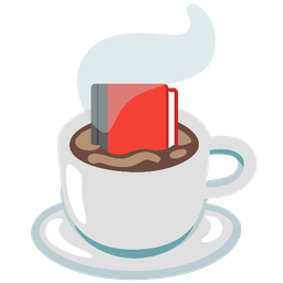 books and hot beverage