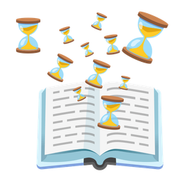 books and hourglass not done