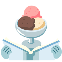 books and ice cream