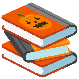 books and jack-o-lantern