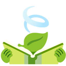 books and leaf fluttering in wind